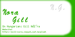 nora gill business card